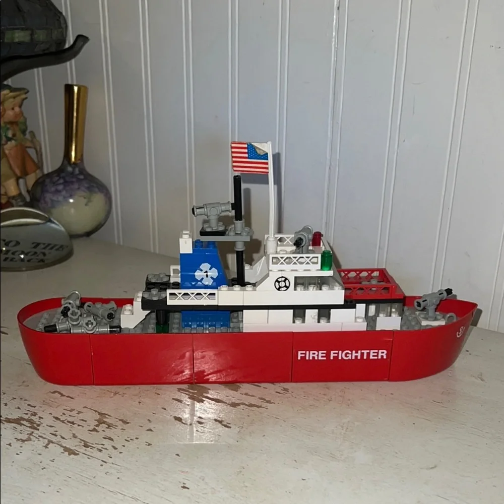 Vintage Lego Fire Fighter Boat Set 775